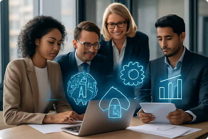 Professional team collaboration